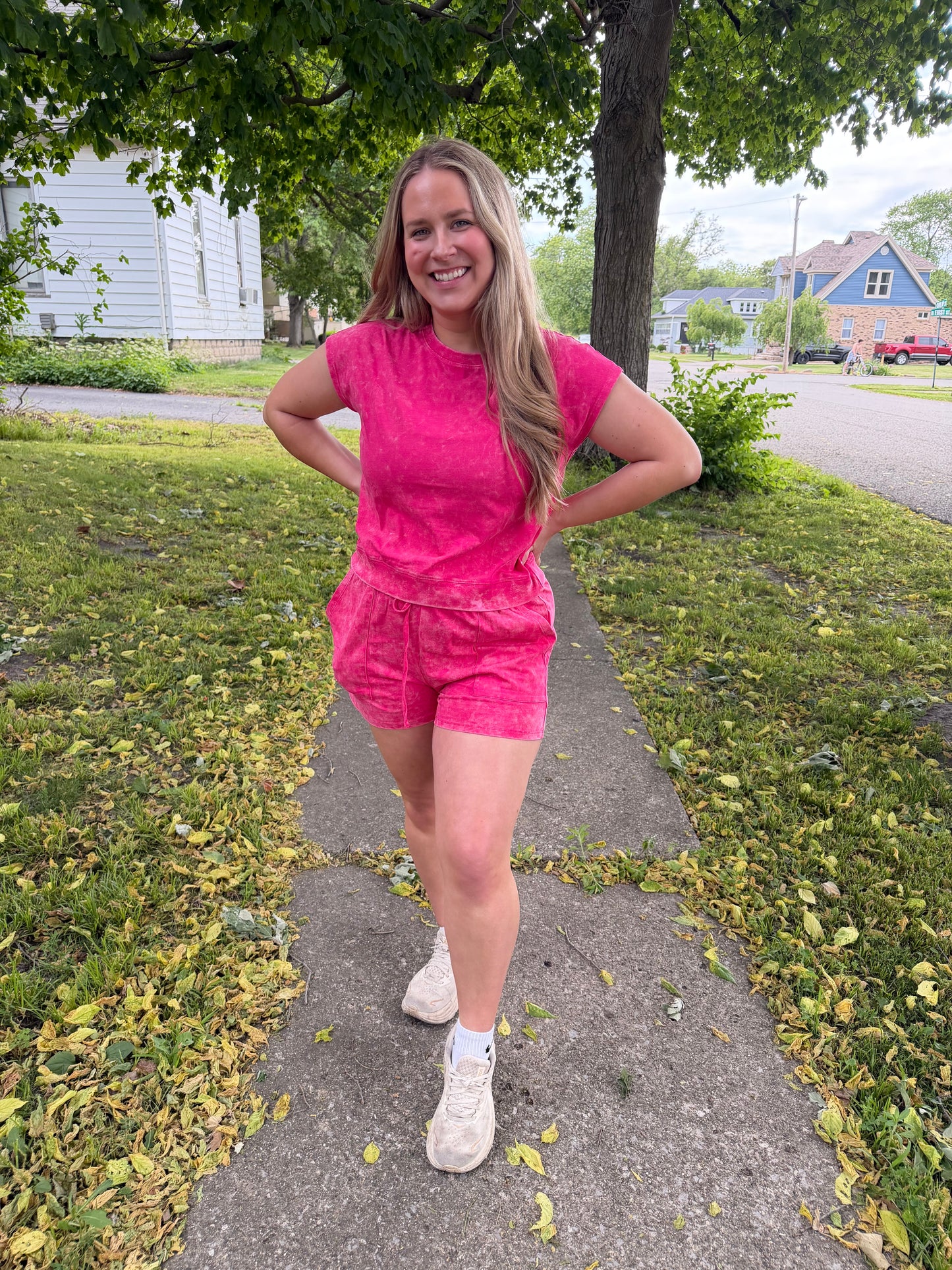 Drawstring Shorts Set