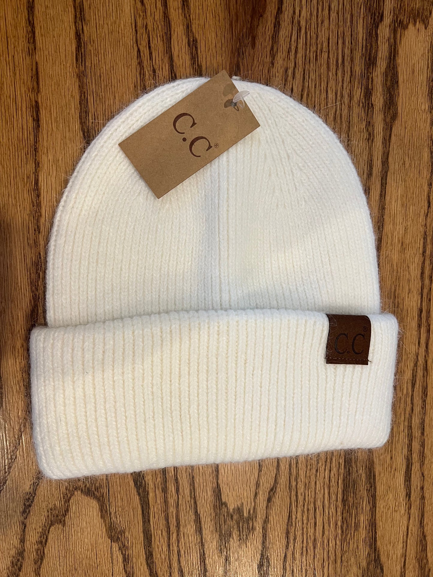 Ribbed Double Cuff CC Beanie