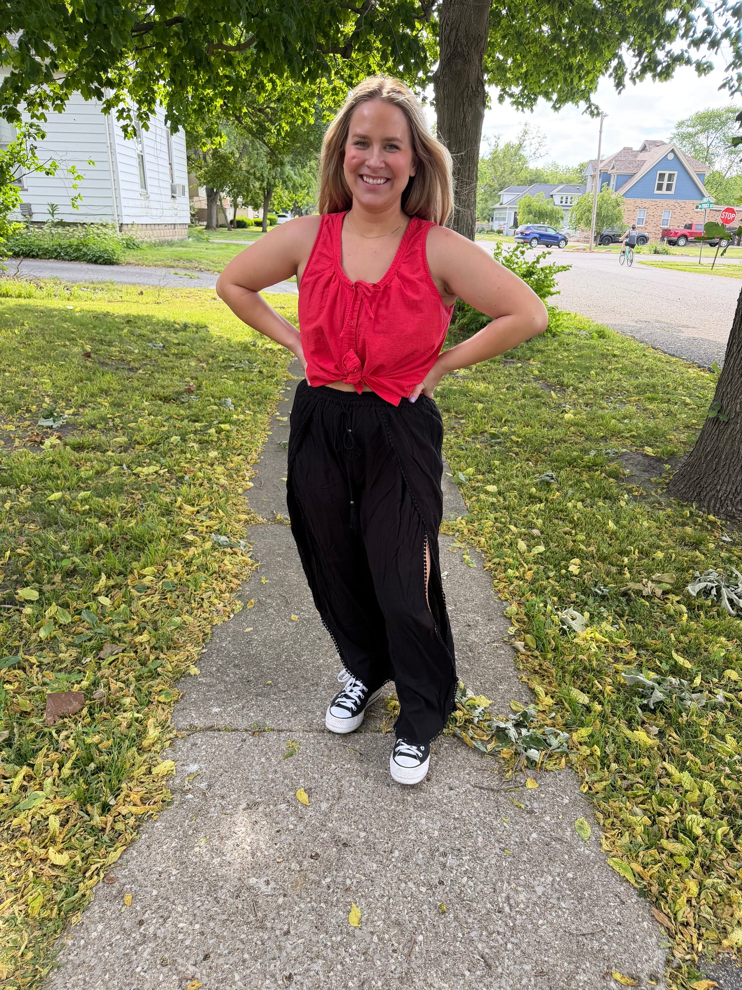 Split Leg Beach Pants