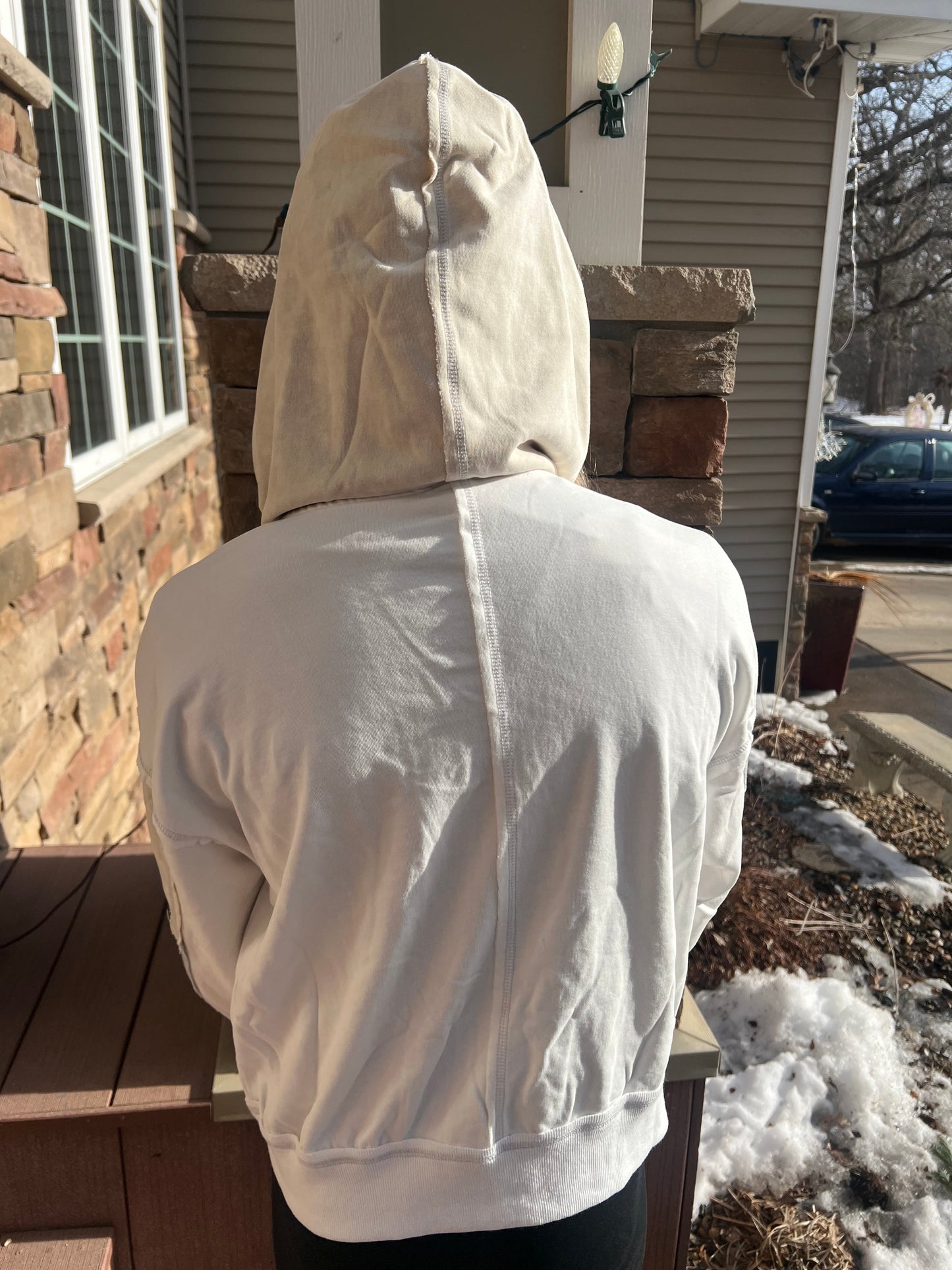 Color Blocked Zip Up Hoodie