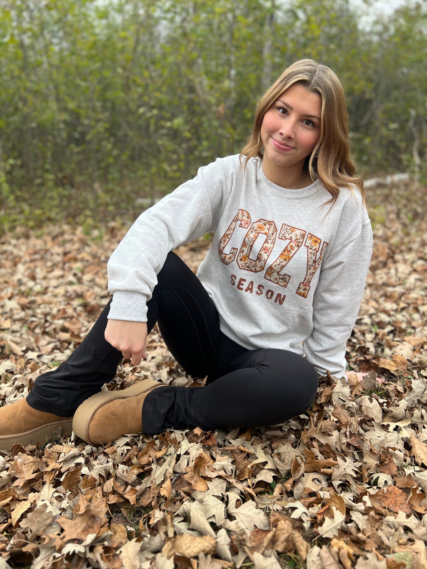 Floral Cozy Season Graphic Sweatshirt